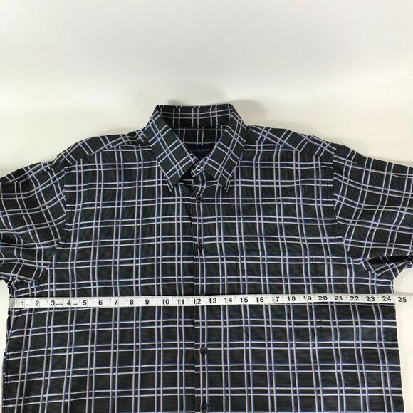 Scott Barber Long Sleeve Button Up Shirt Men's Large Plaid 100% Cotton Casual - Picture 7 of 10